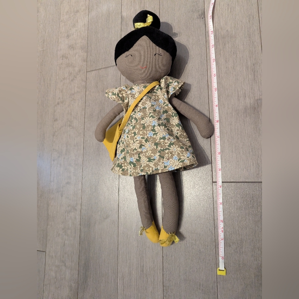 Floral Dress Doll with Yellow Accents Creative Coop Memphis